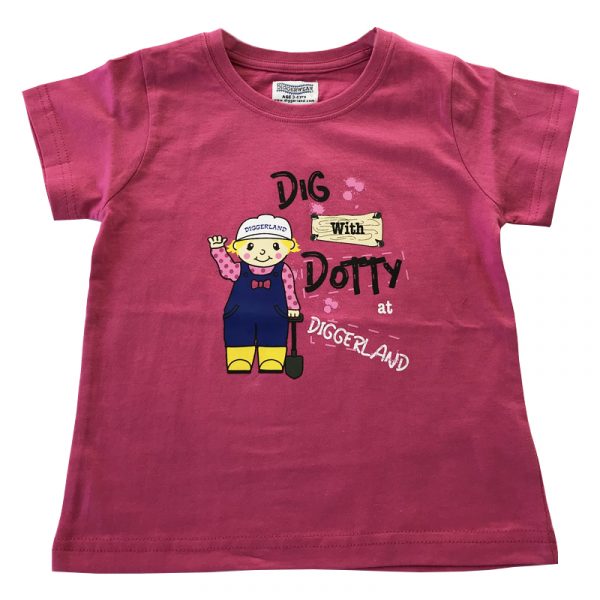 Girls Dotty T-Shirt - Pink