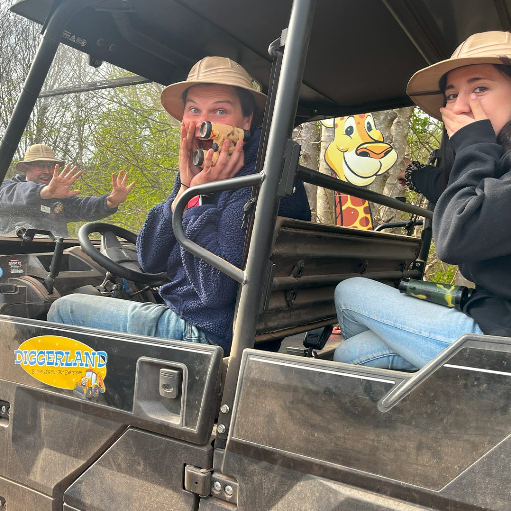 Safari ride at Diggerland UK Theme Park
