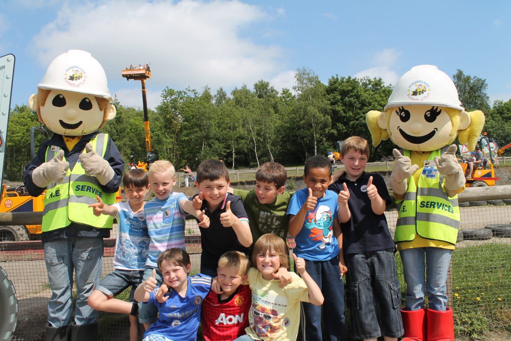 Friends with Duggy and Dotty at Diggerland