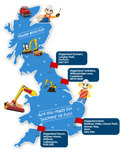Diggerland Location Map - theme parks in england
