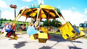 Dig-A-Round ride at Diggerland UK Theme Park.