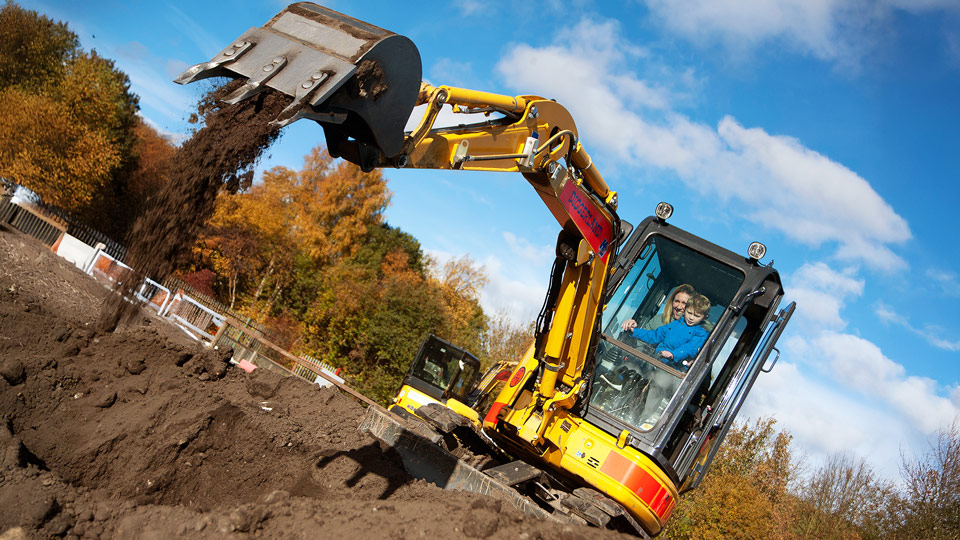 Dirt Diggers ride at Diggerland UK Theme Park.