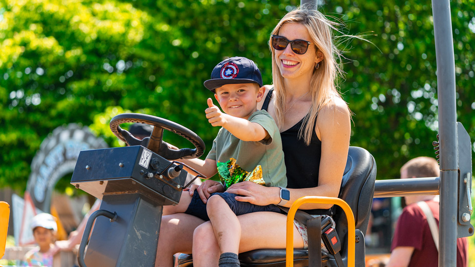 Dumper Trucks ride at Diggerland UK Theme Park.