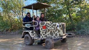 Mini Tractors ride at Diggerland UK Theme Park.