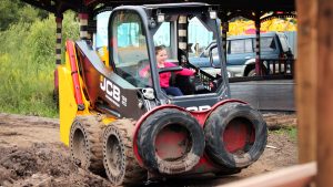 Robots ride at Diggerland UK Theme Park.