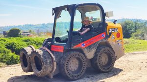 Robots ride at Diggerland UK Theme Park.