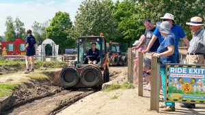 Robots ride at Diggerland UK Theme Park.