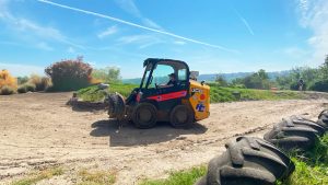 Robots ride at Diggerland UK Theme Park.