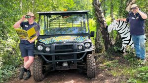 Safari ride at Diggerland UK Theme Park.