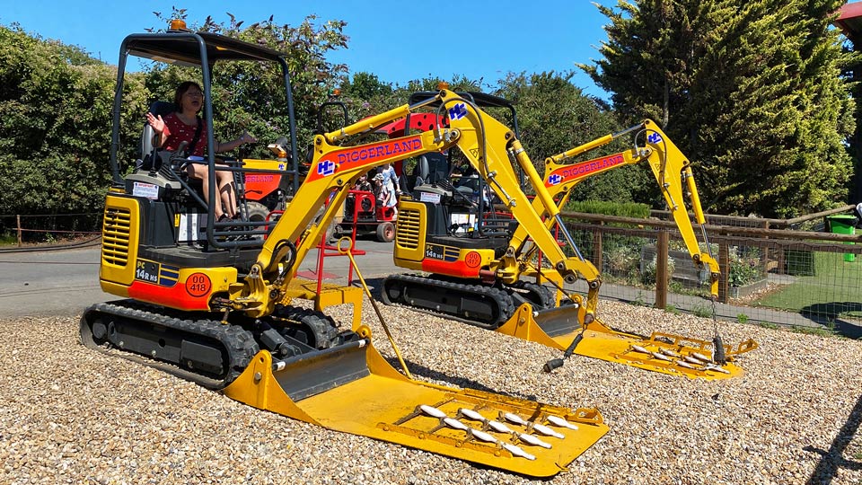 Skittles ride at Diggerland UK Theme Park.
