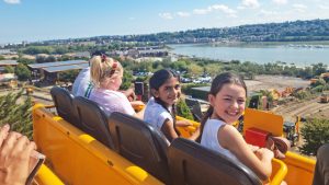 Skyshuttle ride at Diggerland UK Theme Park.