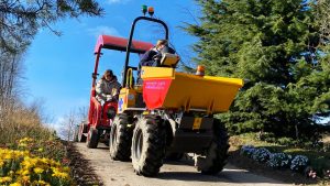 Diggerland Train ride at Diggerland UK Theme Park.