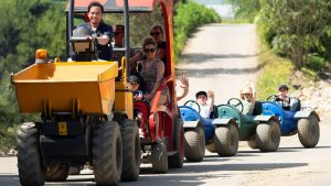 Diggerland Train ride at Diggerland UK Theme Park.