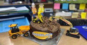 Digger themed birthday party birthday party cake diggerland