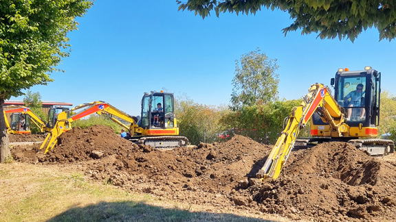 Giant Diggers at Diggerland Rides and Drives