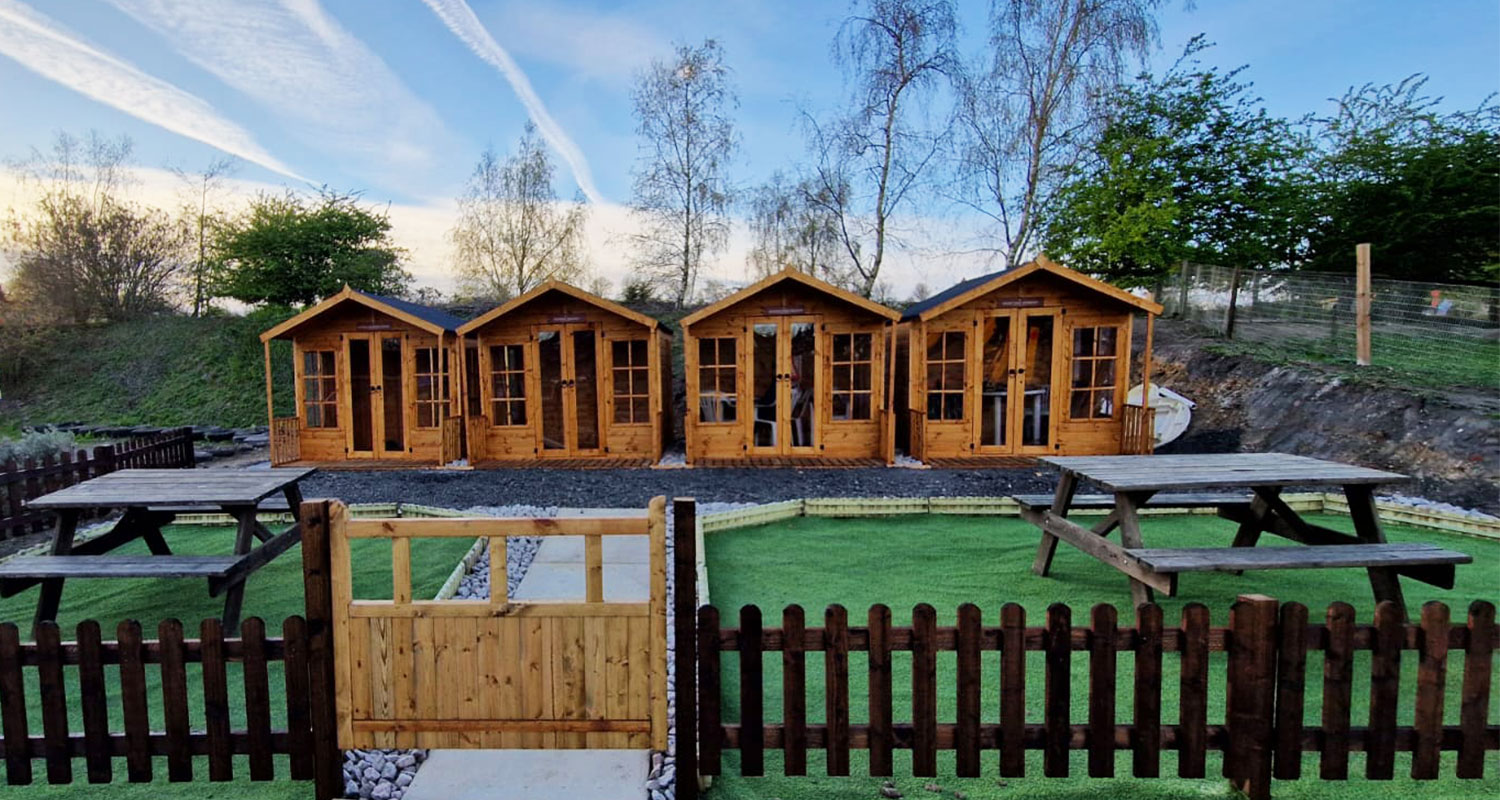 Private Site Huts at Diggerland theme park