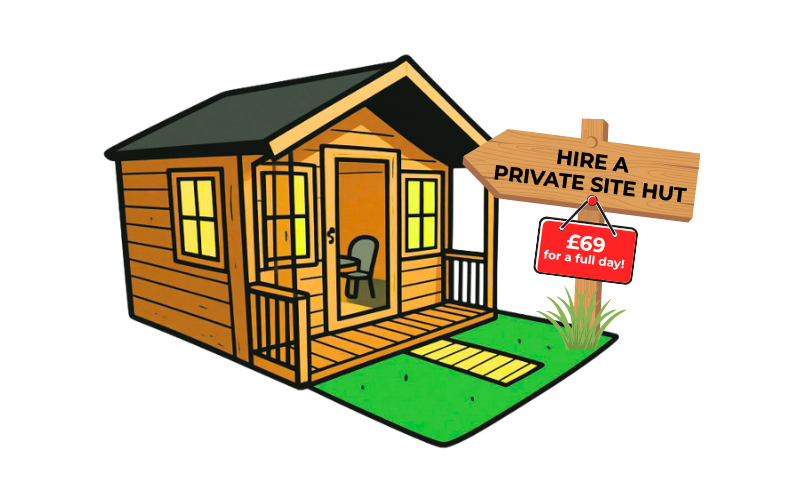Hire a private site hut at Diggerland