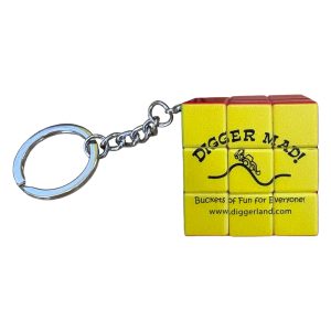 Mini 3D puzzle keyring with Digger Mad branding