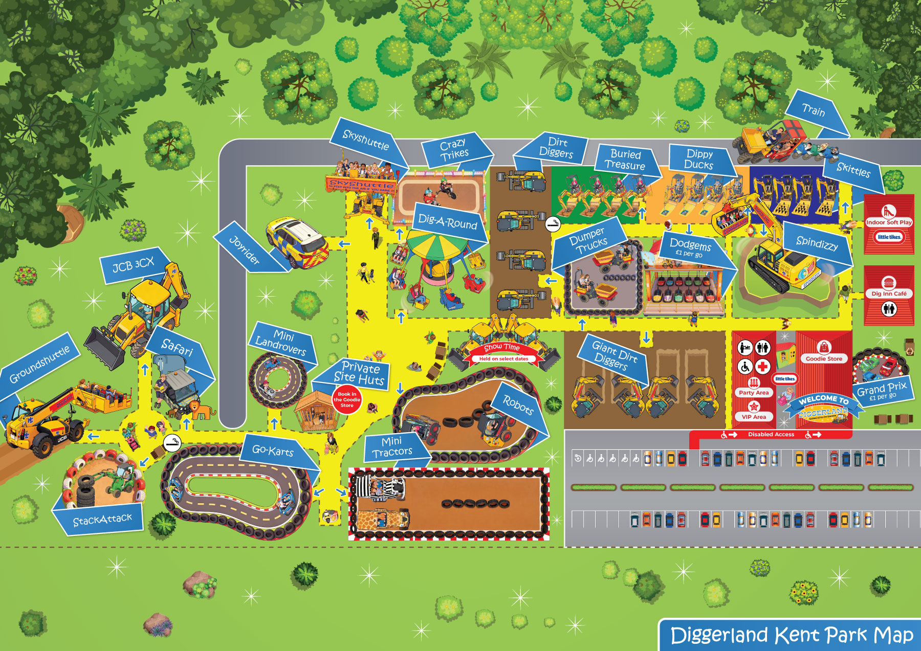 Diggerland Kent Park Map